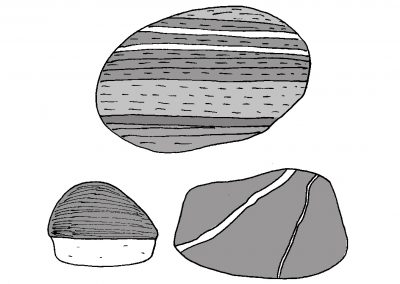 Lines and designs in stone